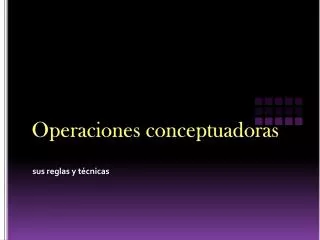 operaciones conceptuadoras