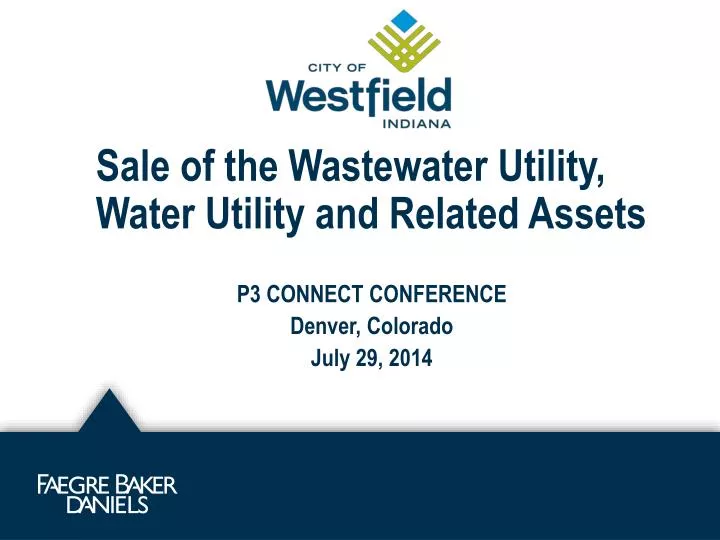 sale of the wastewater utility water utility and related assets
