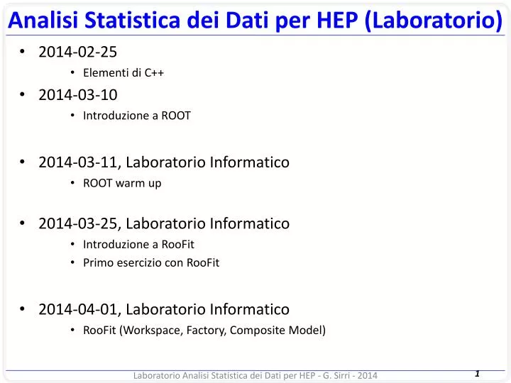 analisi statistica dei dati per hep laboratorio