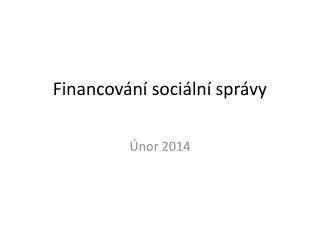 financov n soci ln spr vy
