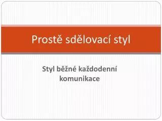 prost sd lovac styl