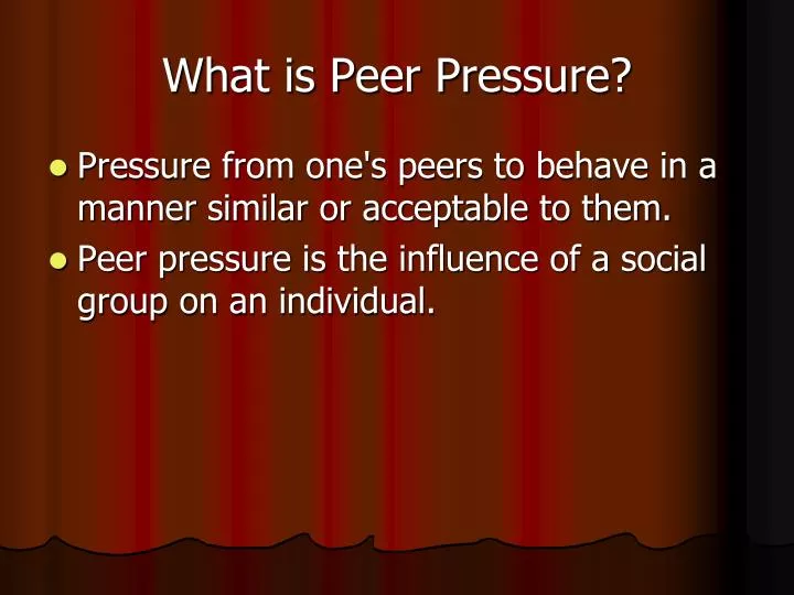 what is peer pressure