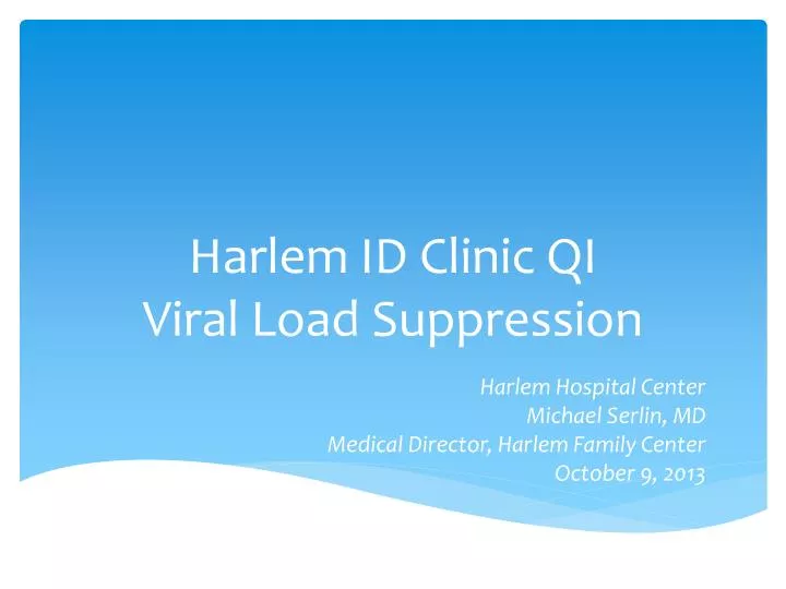 harlem id clinic qi viral load suppression