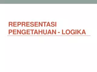 representasi pengetahuan logika