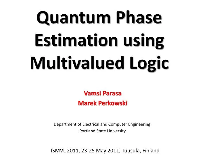 quantum phase estimation using multivalued logic