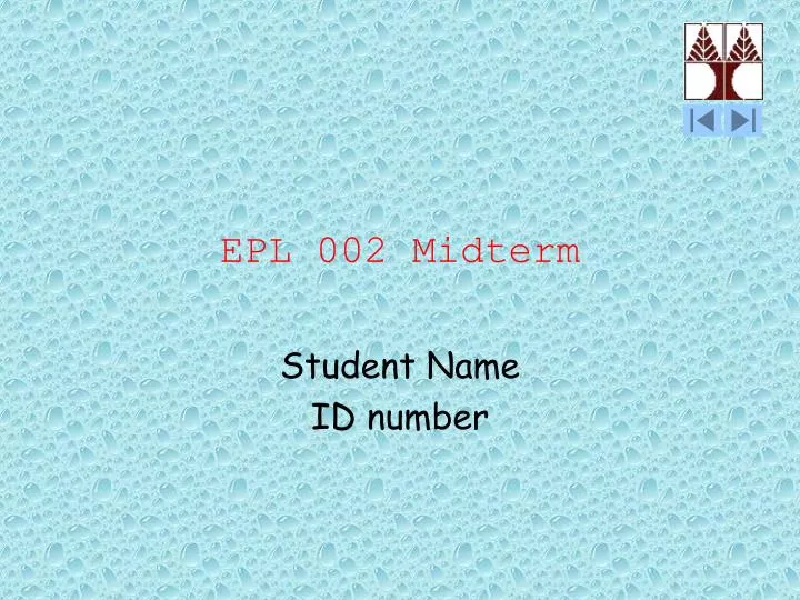 epl 002 midterm