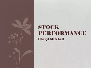 Stock Performance