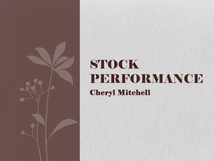 stock performance