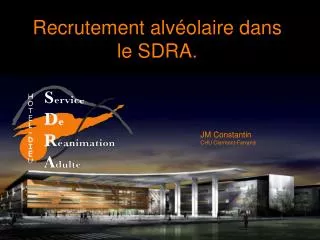 recrutement alv olaire dans le sdra