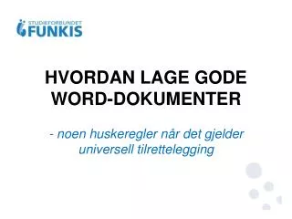 hvordan lage gode word dokumenter