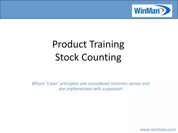 product training stock counting