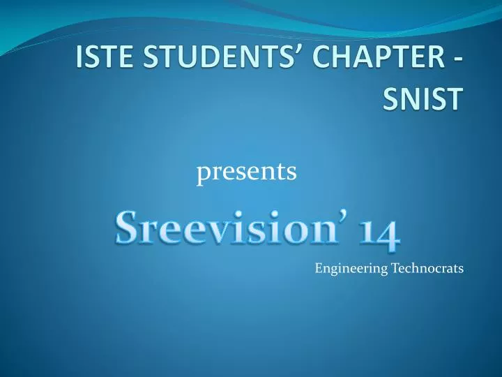 iste students chapter snist