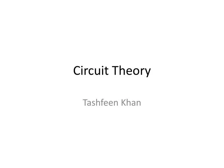 circuit theory