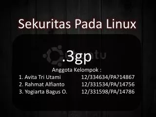 sekuritas pada linux