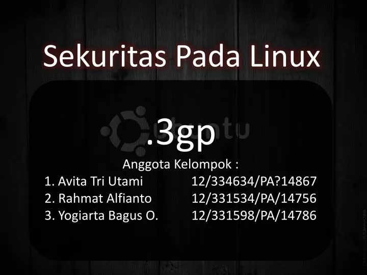 sekuritas pada linux