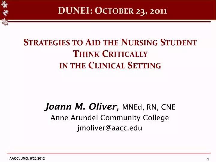 strategies to aid the nursing student think critically in the clinical setting