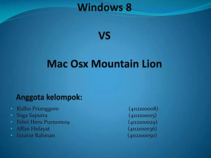 windows 8 vs mac osx mountain lion