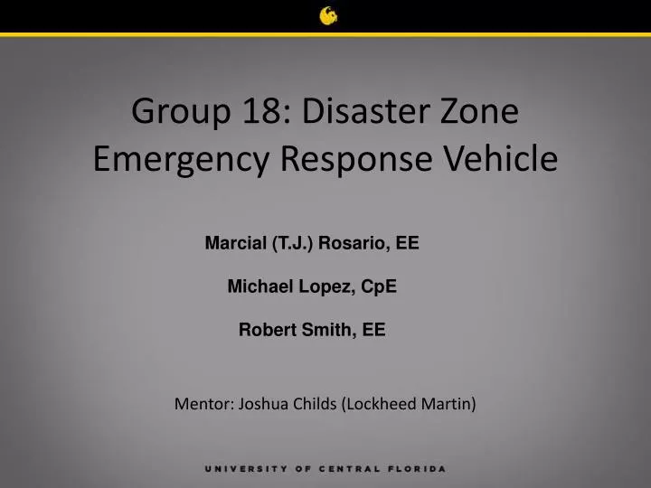 group 18 disaster zone emergency response vehicle
