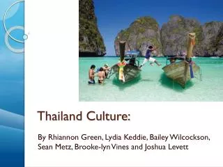 Thailand Culture: