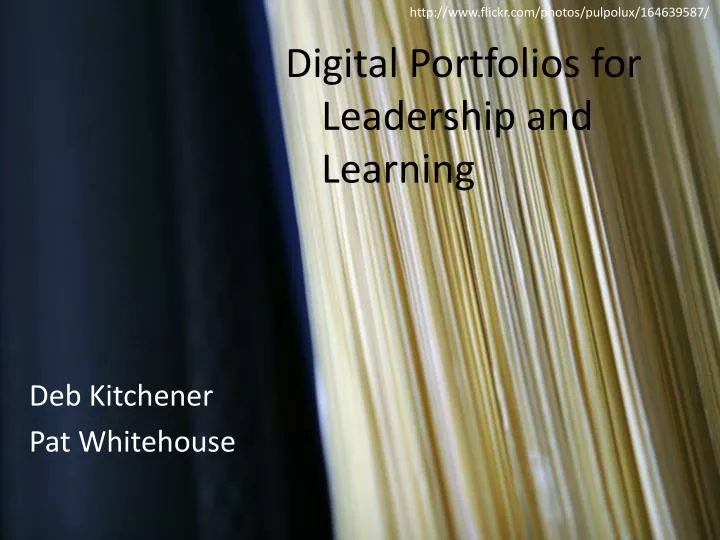 digital portfolios for leadership and learning