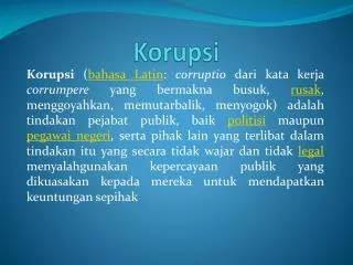 korupsi
