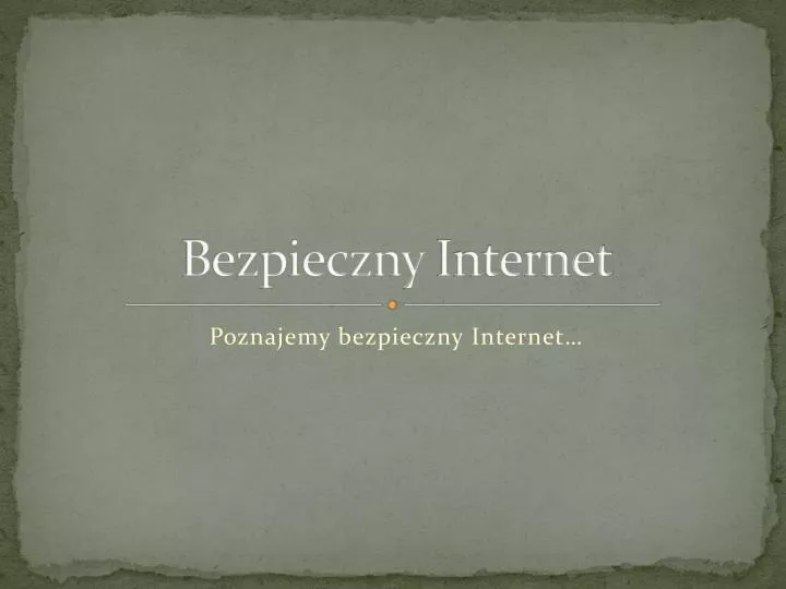 bezpieczny i nternet