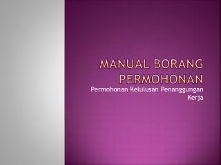 manual borang permohonan