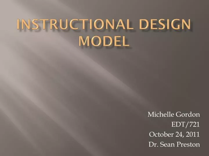 instructional design model
