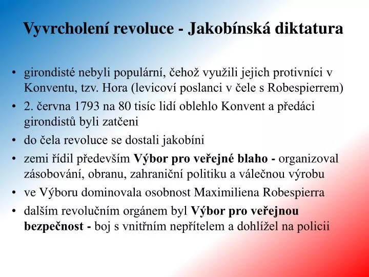 vyvrcholen revoluce jakob nsk diktatura