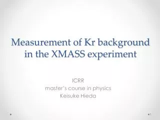 Measurement of Kr background in the XMASS experiment
