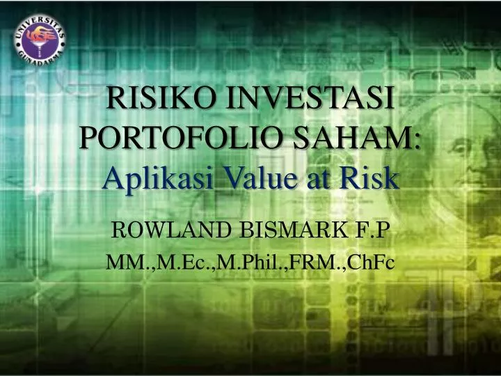 risiko investasi portofolio saham aplikasi value at risk