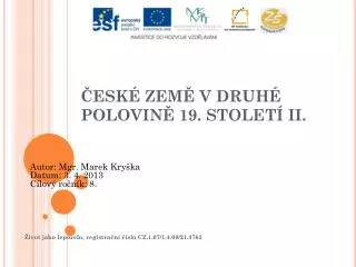 esk zem v druh polovin 19 stolet ii