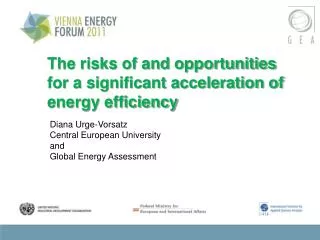 The risks of and opportunities for a significant acceleration of energy efficiency