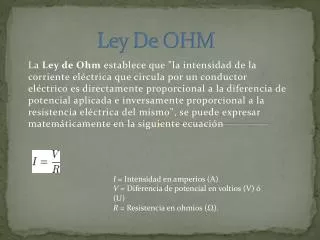 ley de ohm