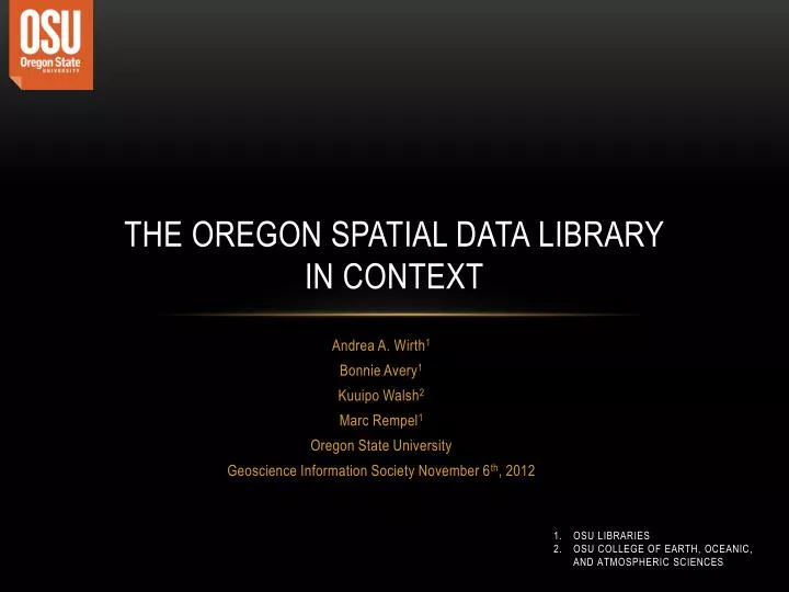 the oregon spatial data library in context