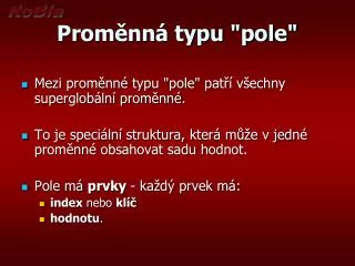 prom nn typu pole
