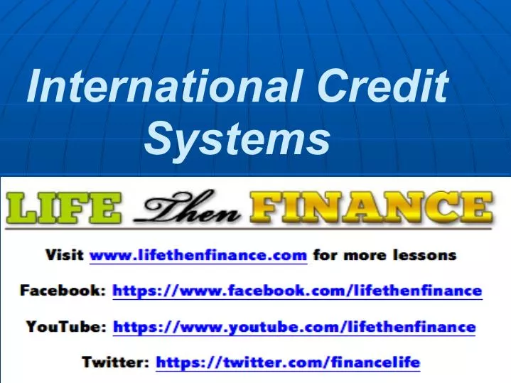 international credit systems