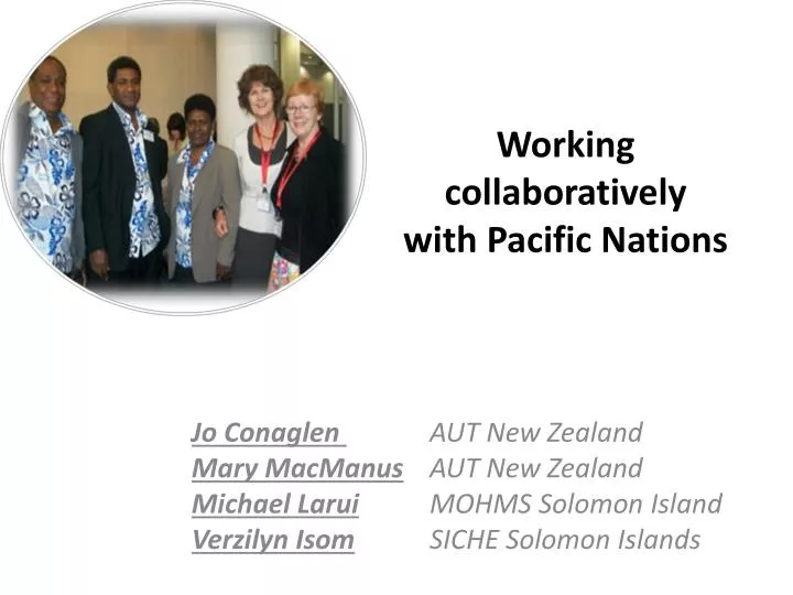 working collaboratively with pacific nations