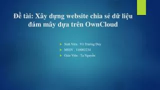 t i x y d ng website chia s d li u m m y d a tr n owncloud