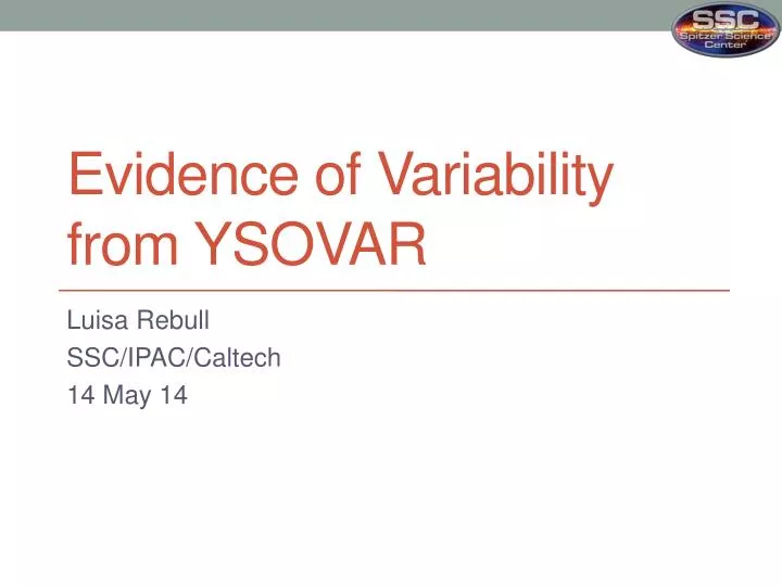 e vidence of variability from ysovar