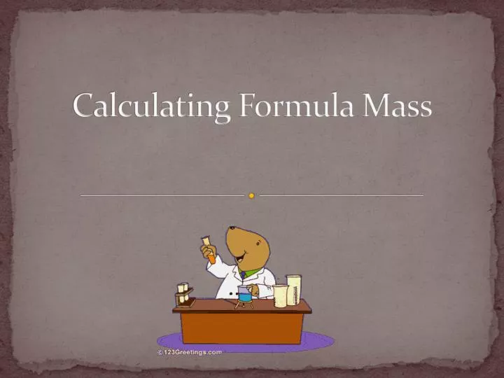 calculating formula mass
