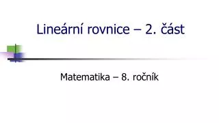 line rn rovnice 2 st