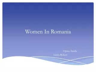 women in romania