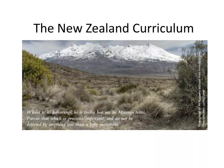 the new zealand curriculum