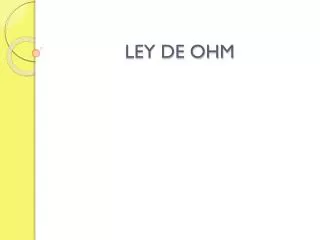 ley de ohm