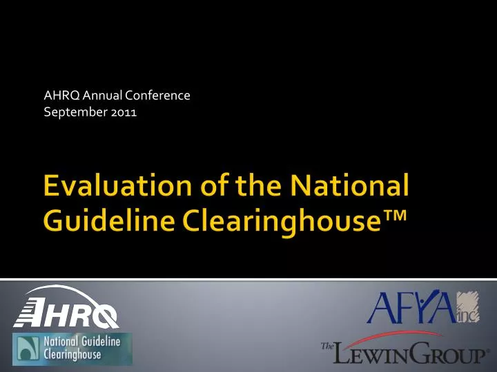 ahrq annual conference september 2011
