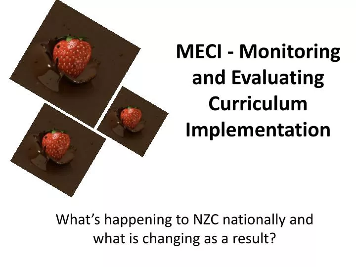 meci monitoring and evaluating curriculum implementation