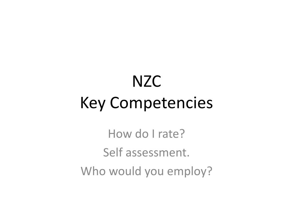 PPT - NZC Key Competencies PowerPoint Presentation, free download - ID ...