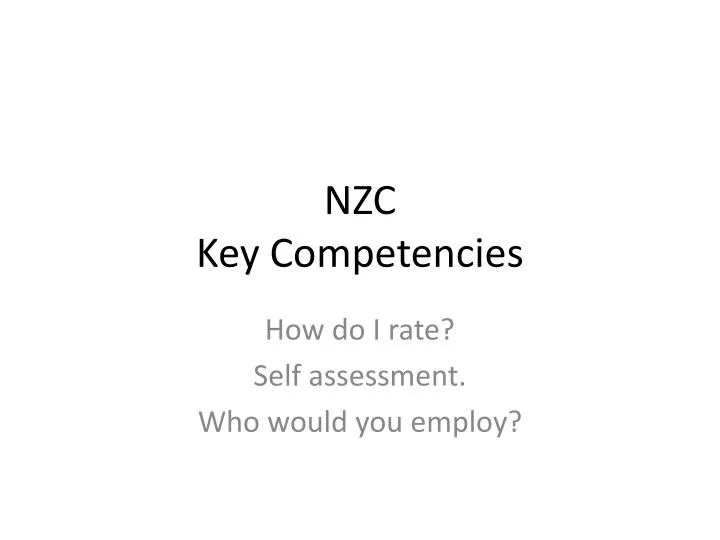 nzc key competencies