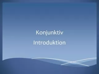 konjunktiv